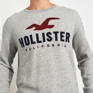 HOLLISTER Logo Sweatshirt Sz Lrg Grey Like New Men’s